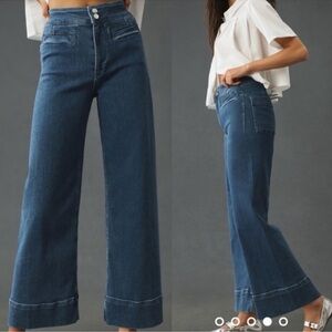 Anthropologie Pilcro The Skipper High Rise Wide Leg
Jeans Pool in Blue Wash 27